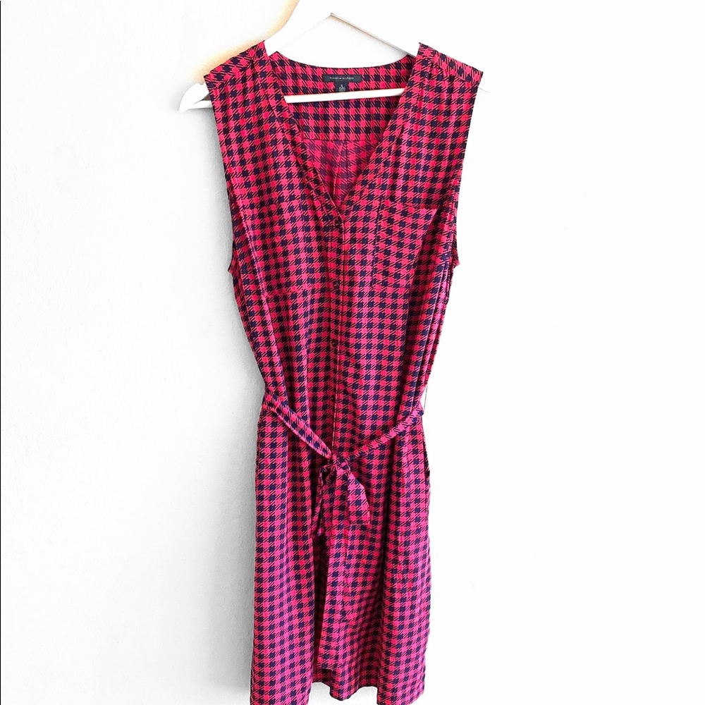 Tommy Hilfiger ShirtDress Navy Pink Houndstooth XL